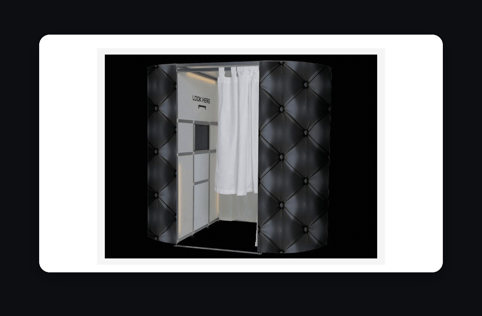 Oval Studio enclosed photo booth