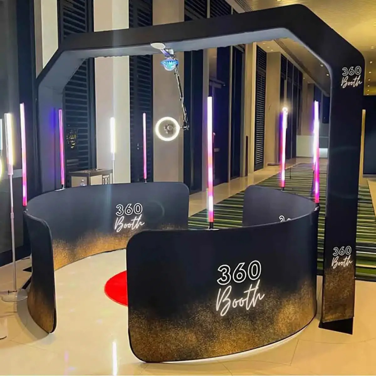 Overhead 360 is an accessible high-capacity video experience with no raised platform, creating dynamic branded clips for groups.